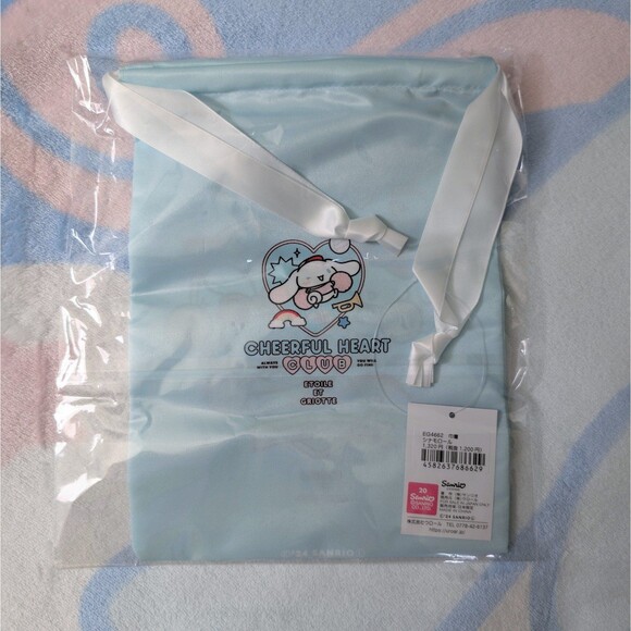 Etoile De Griotte Cinnamoroll and Poron Cheerful Heart Club Drawstring Bag - Picture 2 of 2